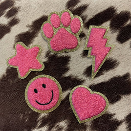 Chenille Patch- Hot Pink