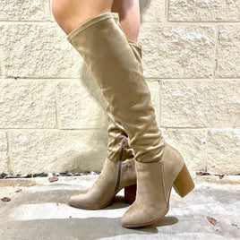 Knee Boots- Taupe