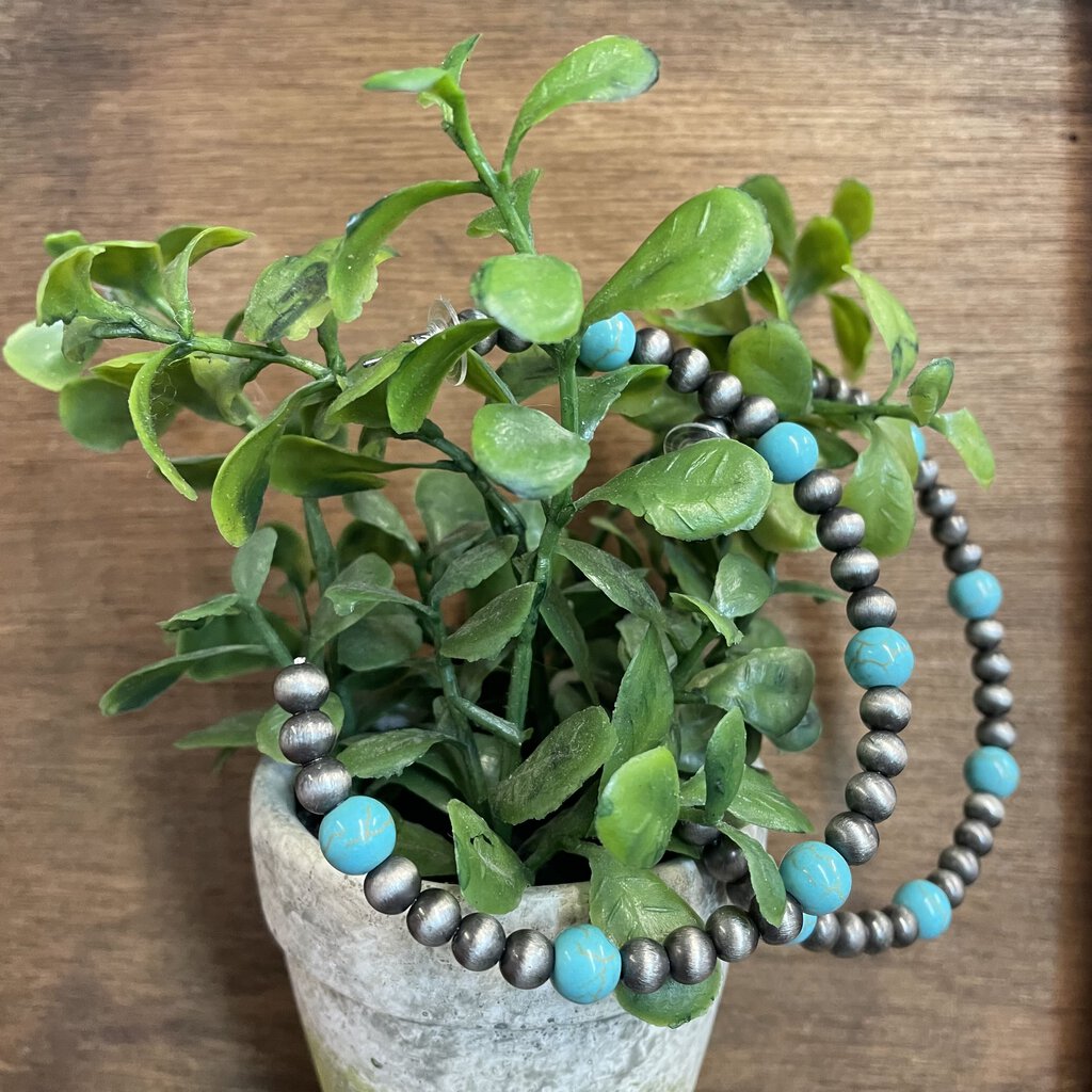 Silver Pearl Hoops