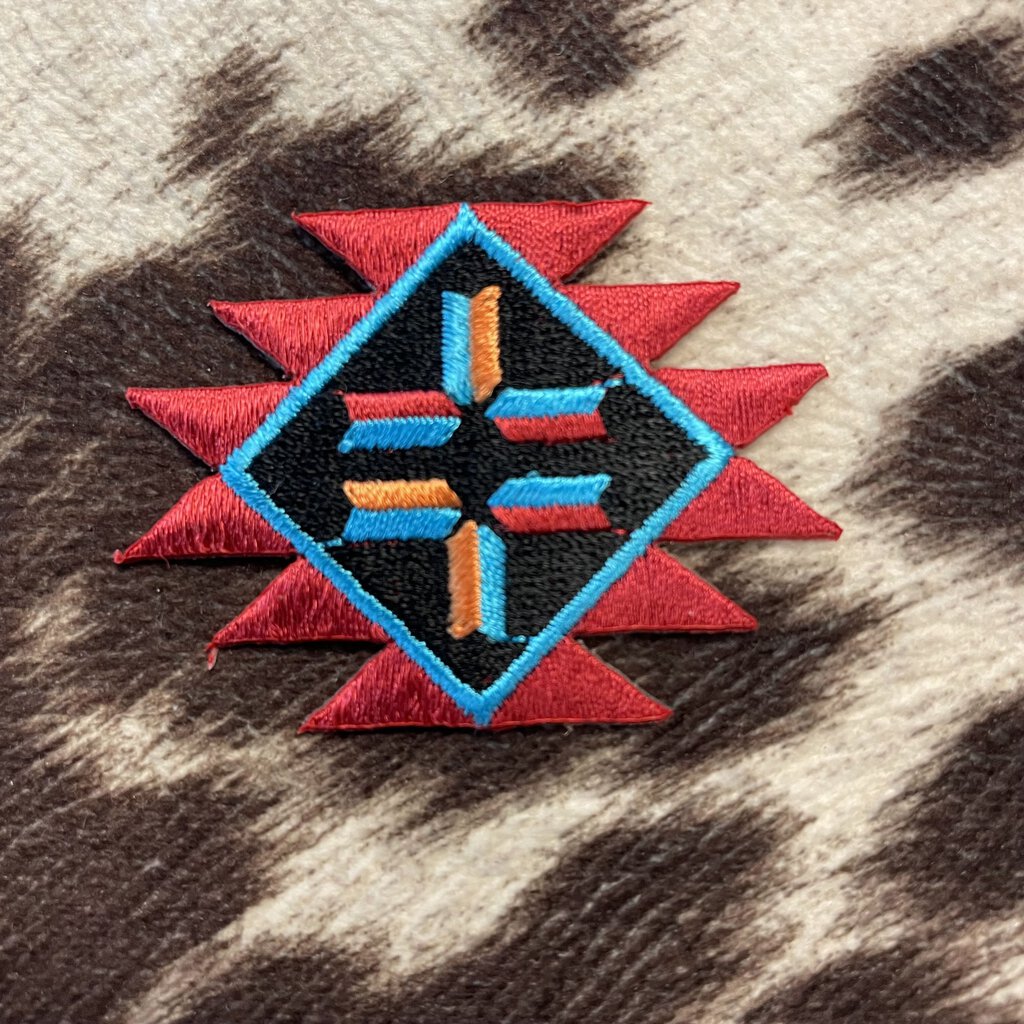 Maroon Aztec Patch