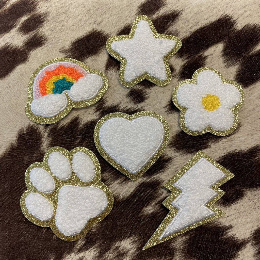 Chenille Patch- White