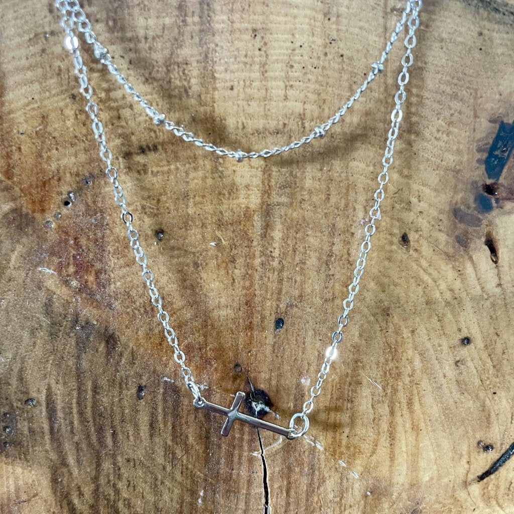 Layered Cross Necklace