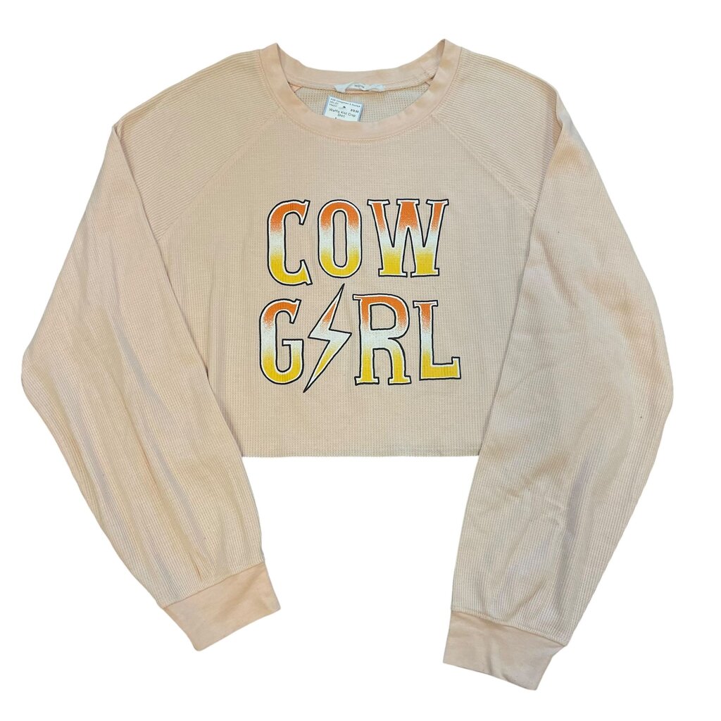 Waffle Knit Crop Shirt