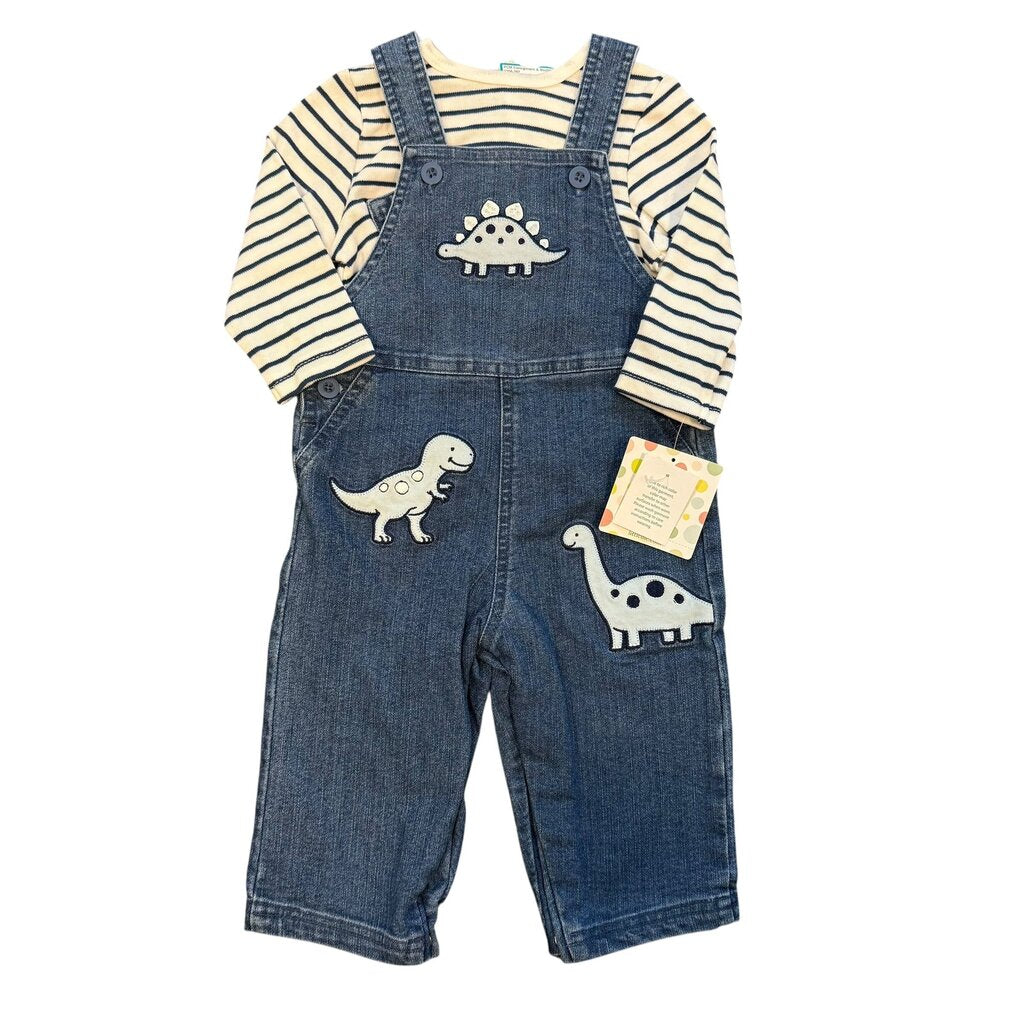 Little Me Dino Overalls
