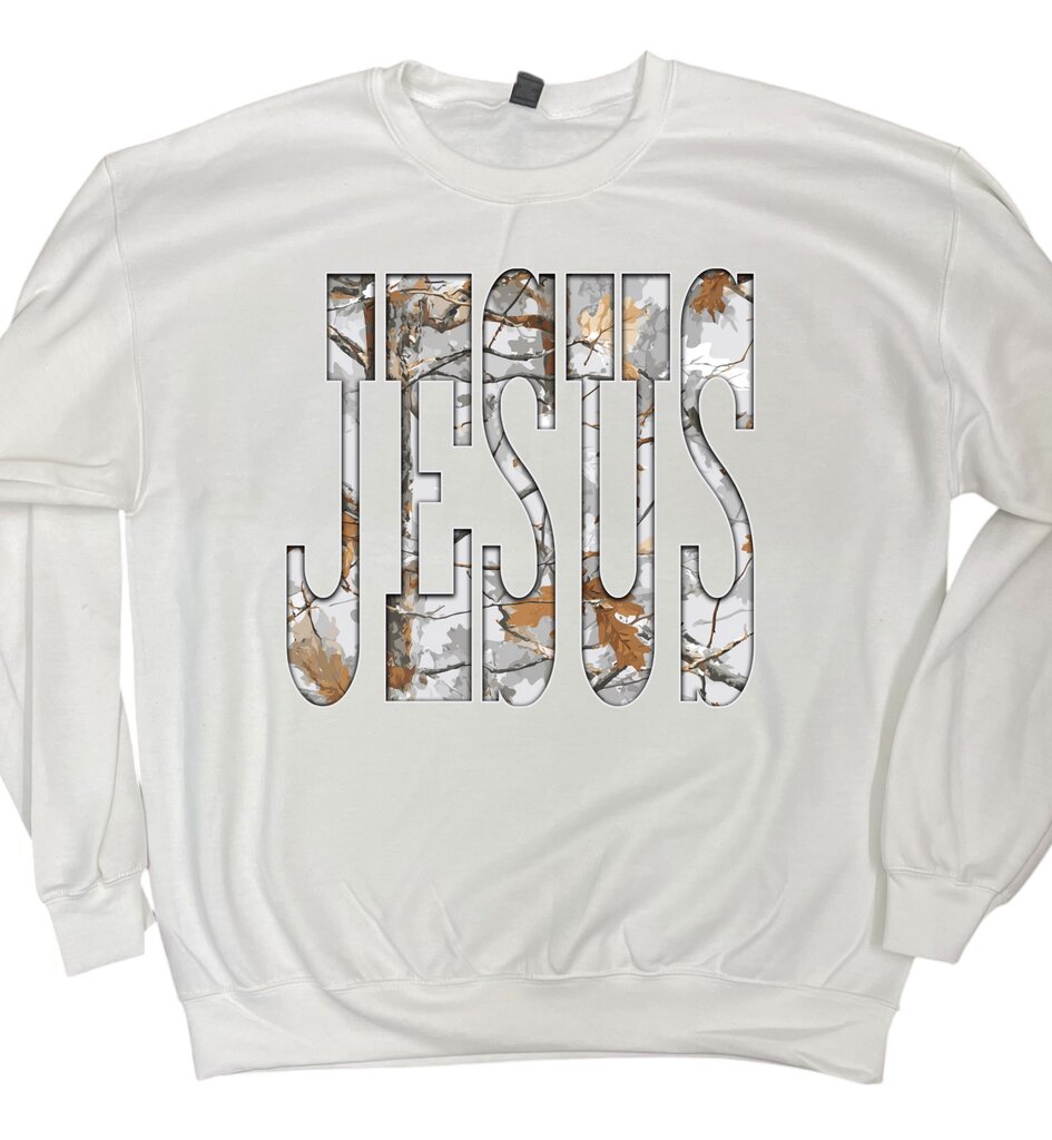 Camo Jesus Crewneck