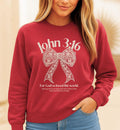 Lace Bow 3:16 Crewneck