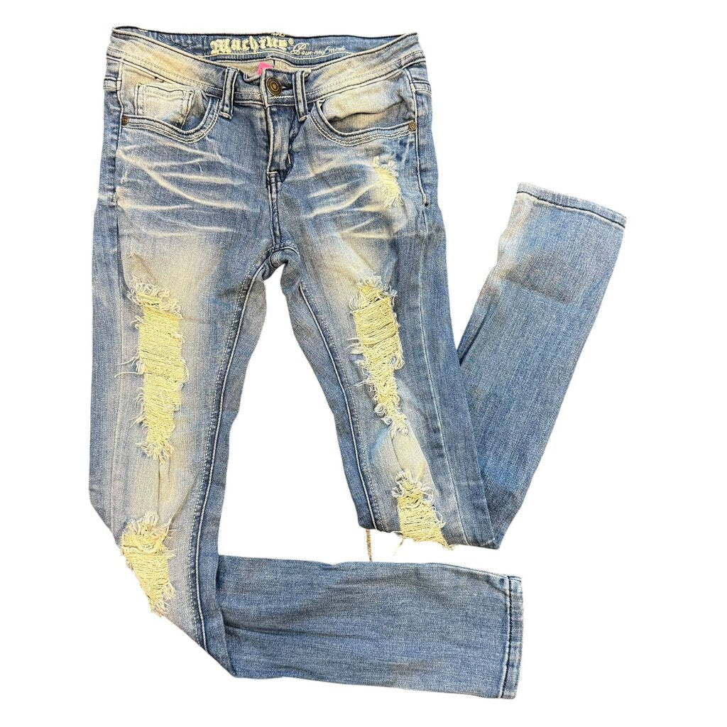 Machine Distressed Jeans