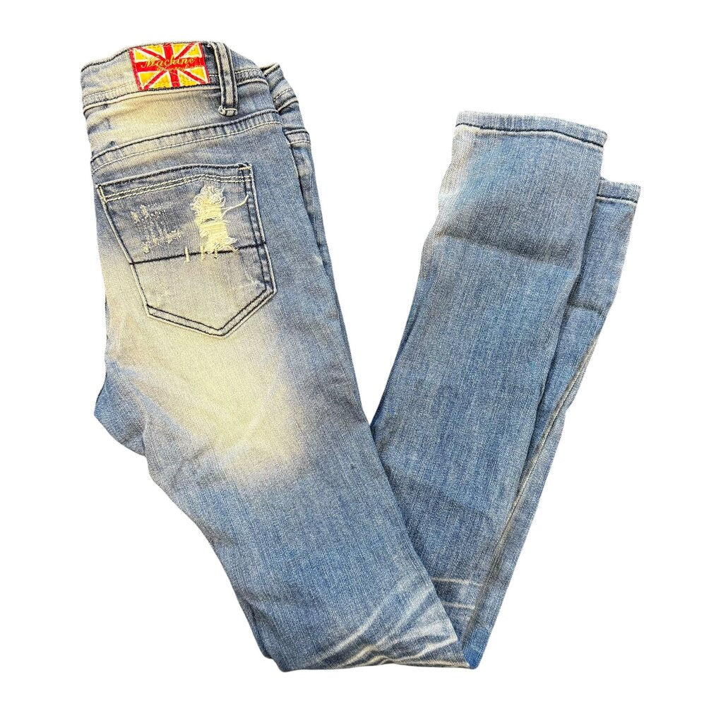 Machine Distressed Jeans
