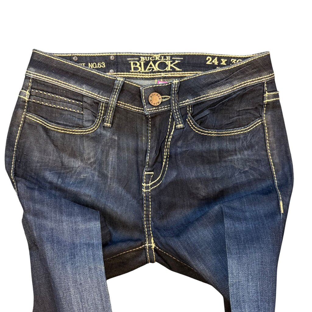 Buckle Black Flare Jeans