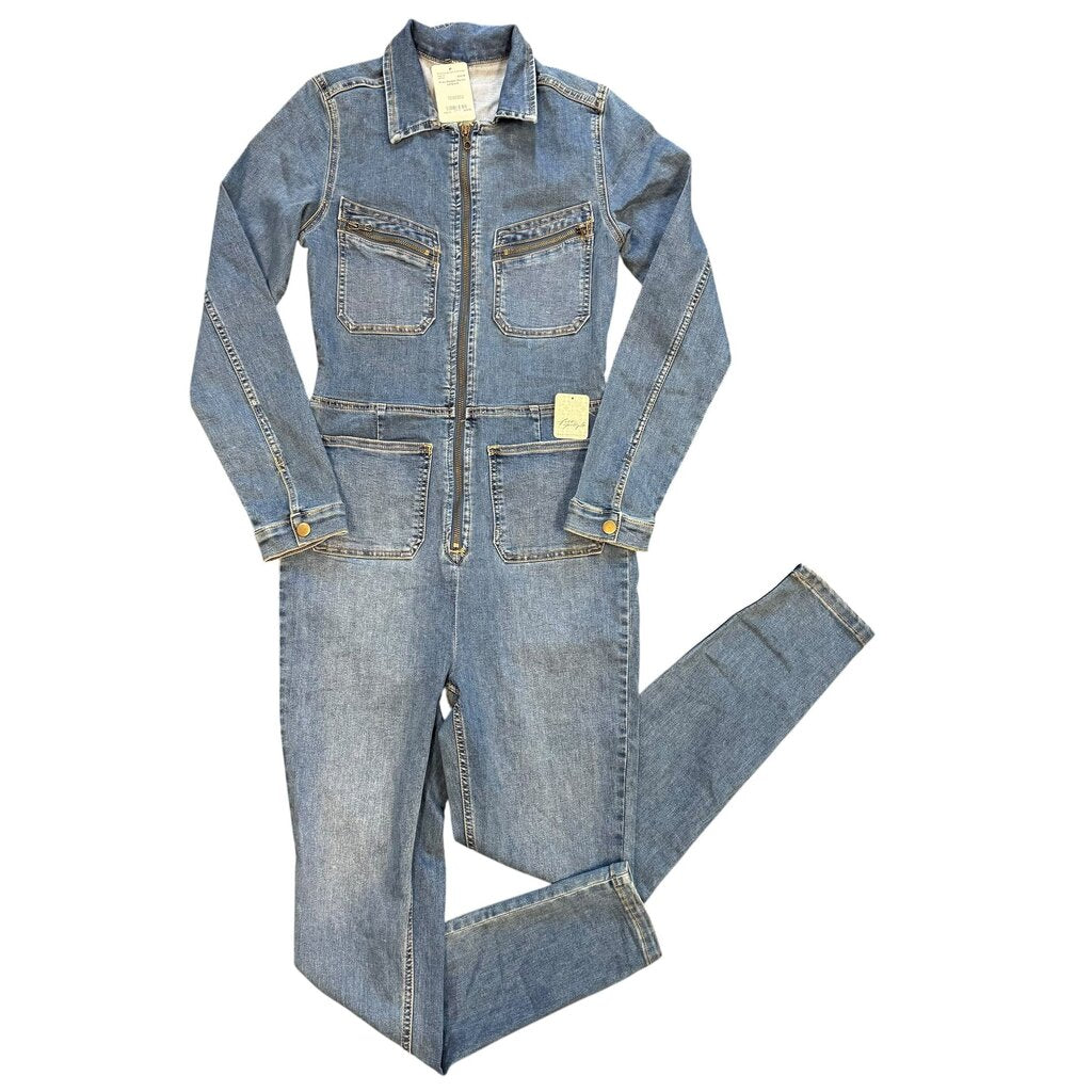 Free People Denim Jumpsuit