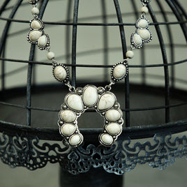 White Squash Blossom Necklace